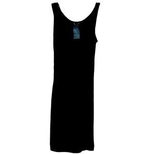 Bebe Women's Small Bodycon Tank Dress Mini Black Back Cut Out Spandex